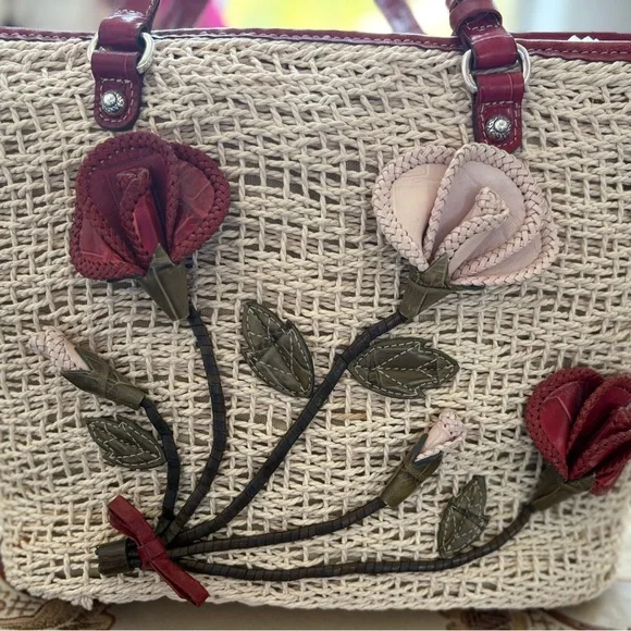 Brighton Red and Cream Floral Tote - Picture 3 of 5